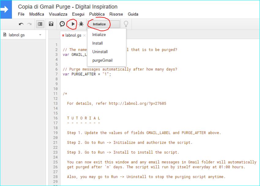 Cancellare mail da Gmail automaticamente 02