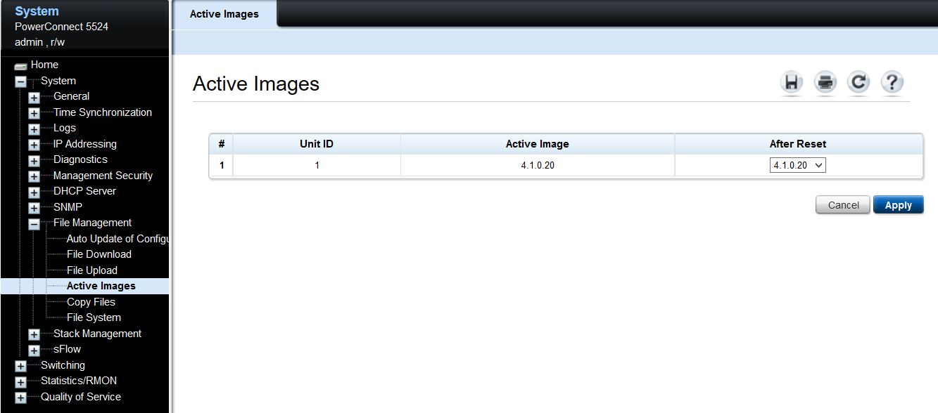 Dell PowerConnect 5500 Active Images