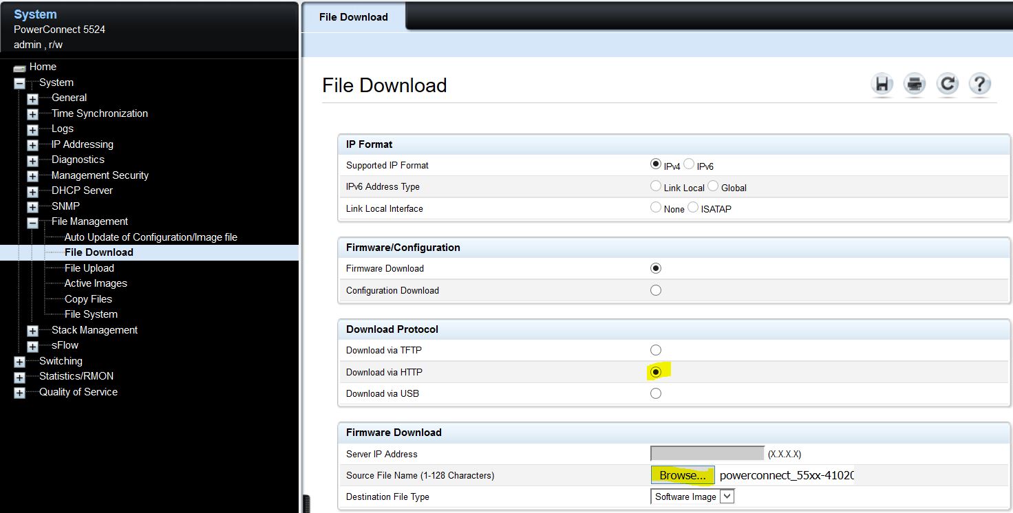 Dell PowerConnect 5500 FIRMWARE UPDATE 01