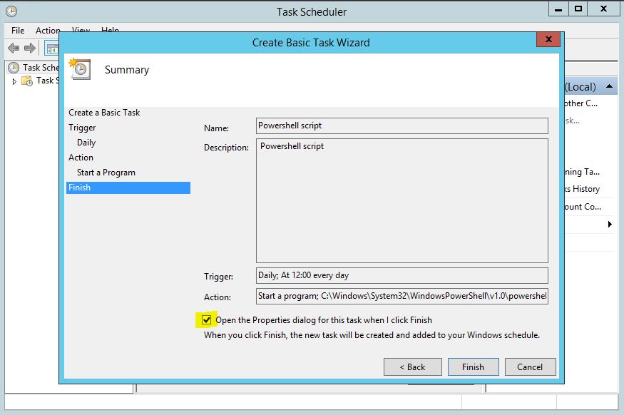 Schedulare uno script Powershell 03