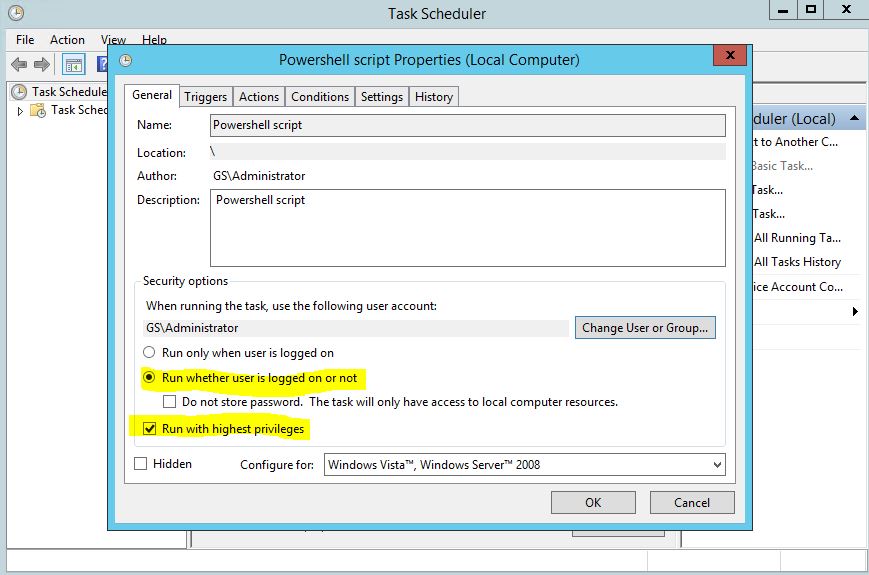 Schedulare uno script Powershell 04