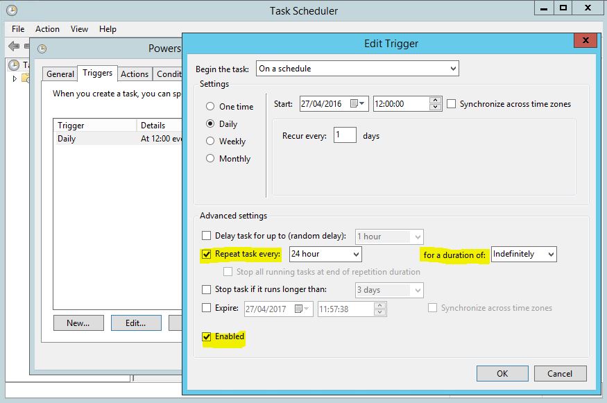 Schedulare uno script Powershell 05