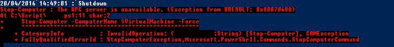 ScriptRestoreCheckpoint Error01