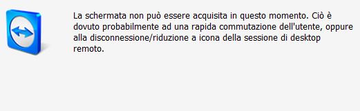 Teamviewer la schermata non puo essere acquisita